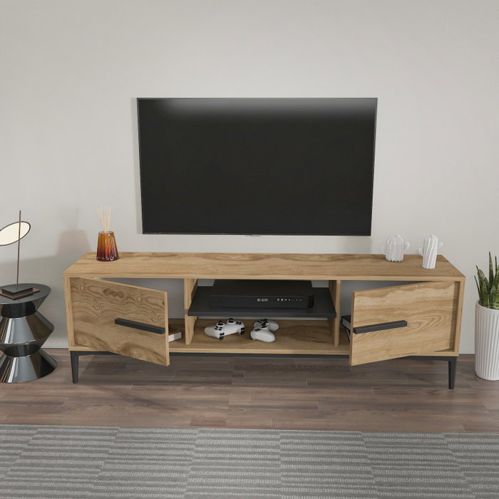 Hanah Home Eslem Soporte para TV Roble y Negro